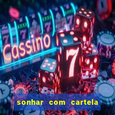 sonhar com cartela de bingo